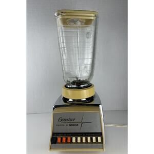 VTG Oster "Osterizer" Cycle Blend 9 Speed Blender Yellow & Chrome Retro Kitchen